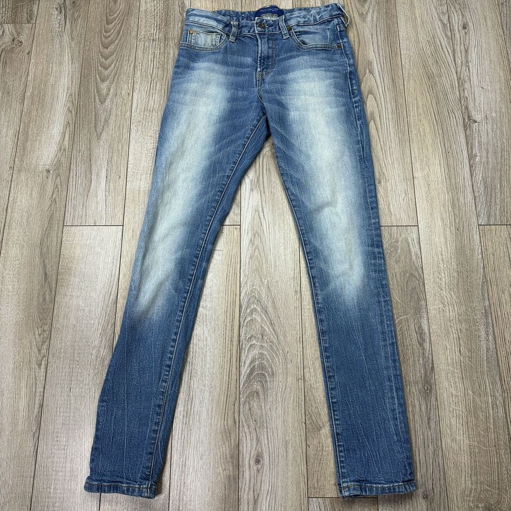 scotch and soda amsterdam blauw Men's 28/32 Skinny Blue‎ Denim*